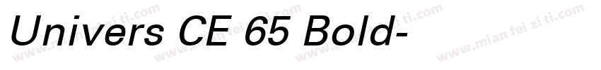 Univers CE 65 Bold字体转换